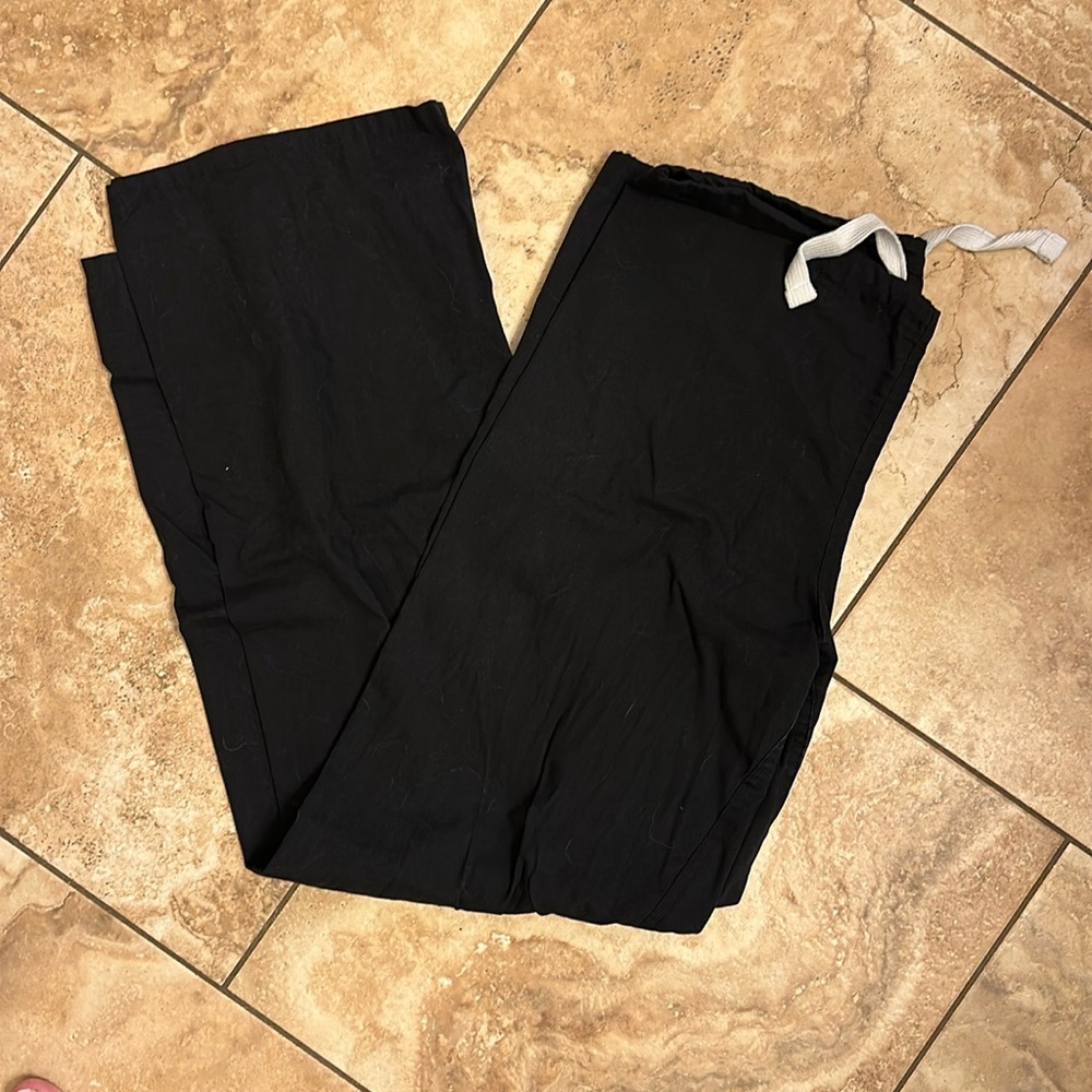 Black Urbane Essentials Women's Drawstring Straight-Leg Pant